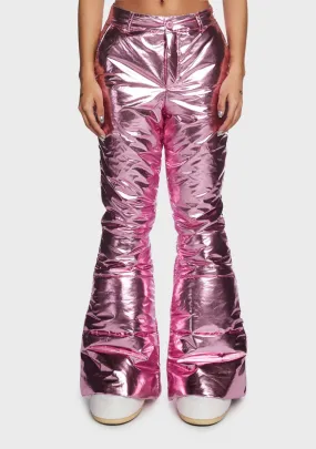 Cyber Freeze Metallic Puffer Pants