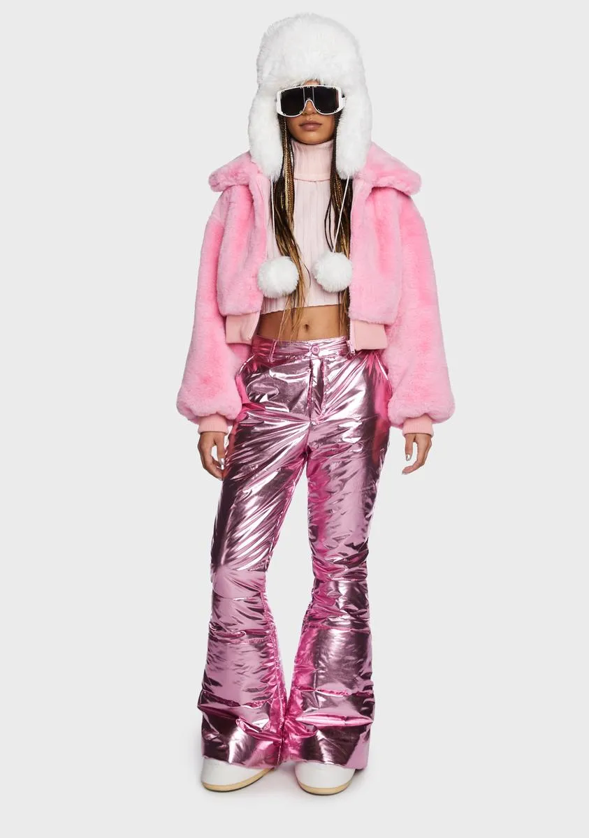 Cyber Freeze Metallic Puffer Pants