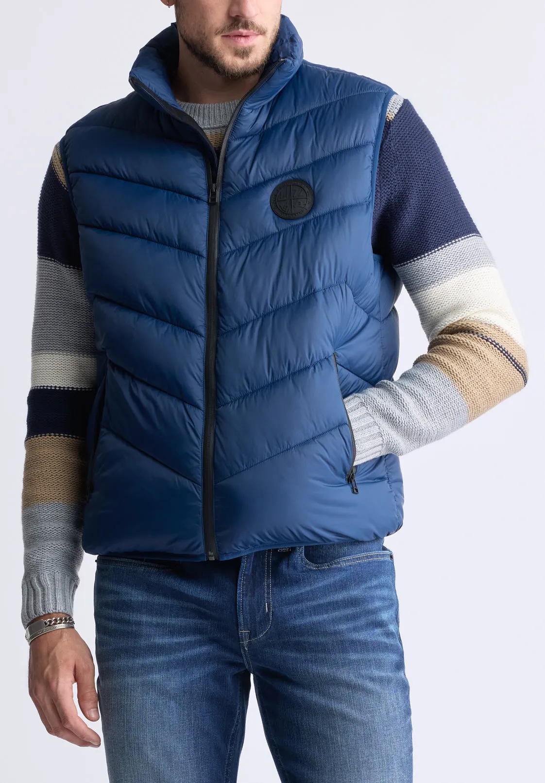 Davies Navy Men's Puffer Vest - OBMEF007