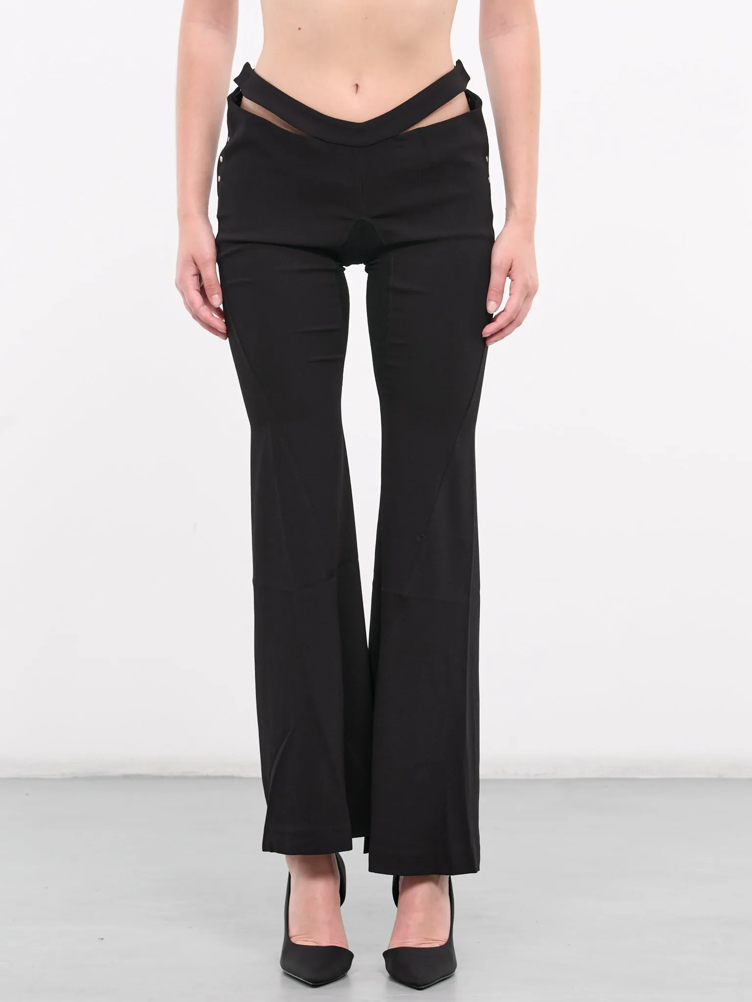 Deconstructed Flared Trousers (PT02T1BL900-BLACK)