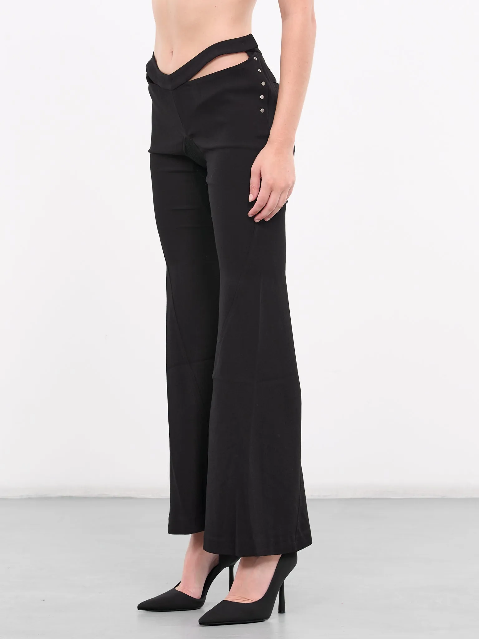 Deconstructed Flared Trousers (PT02T1BL900-BLACK)