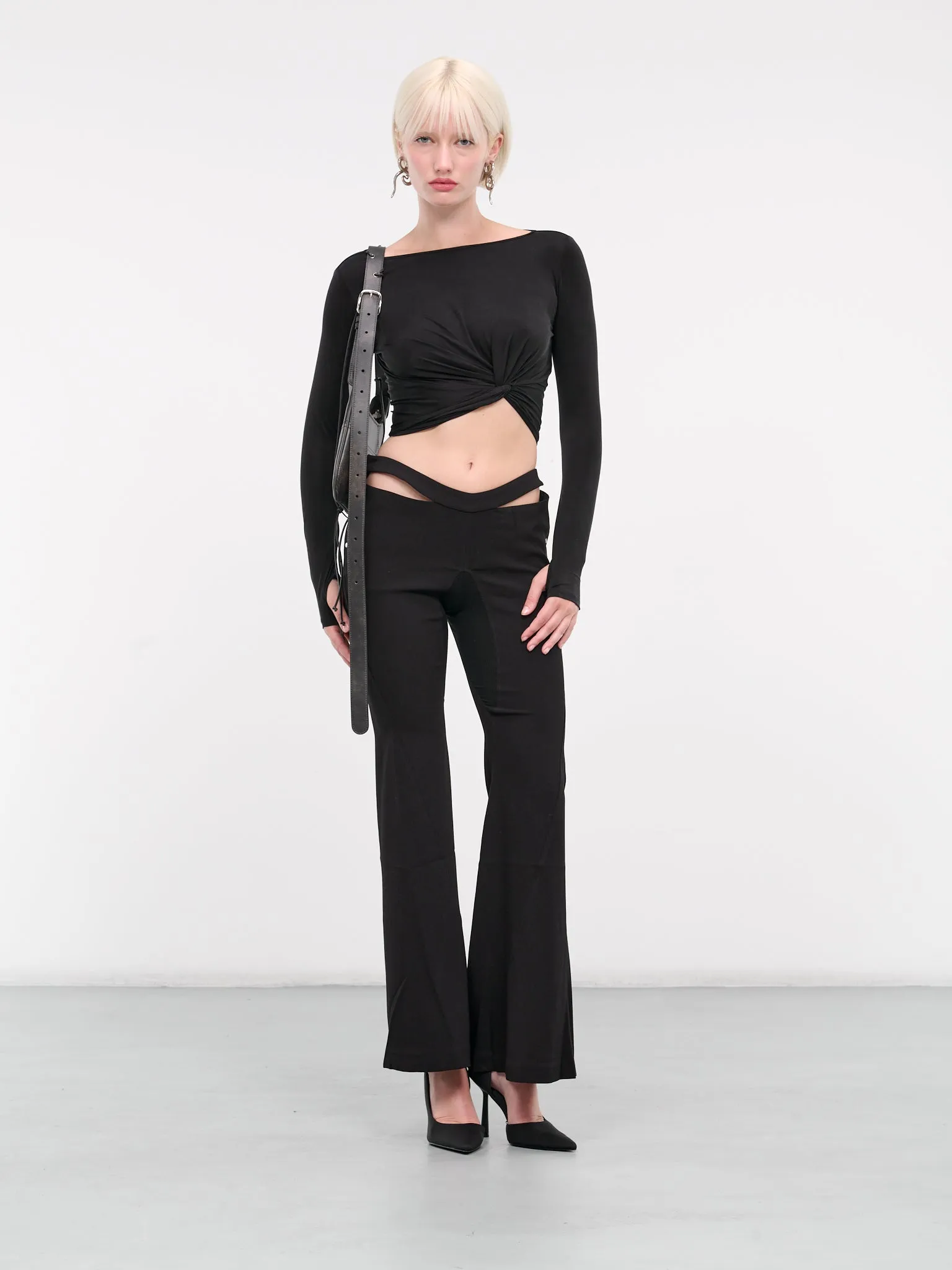 Deconstructed Flared Trousers (PT02T1BL900-BLACK)