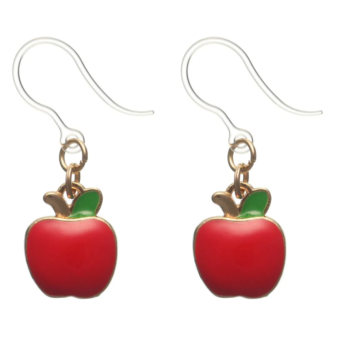 Delicious Apple Dangles Hypoallergenic Earrings for Sensitive Ears Made with Plastic Posts