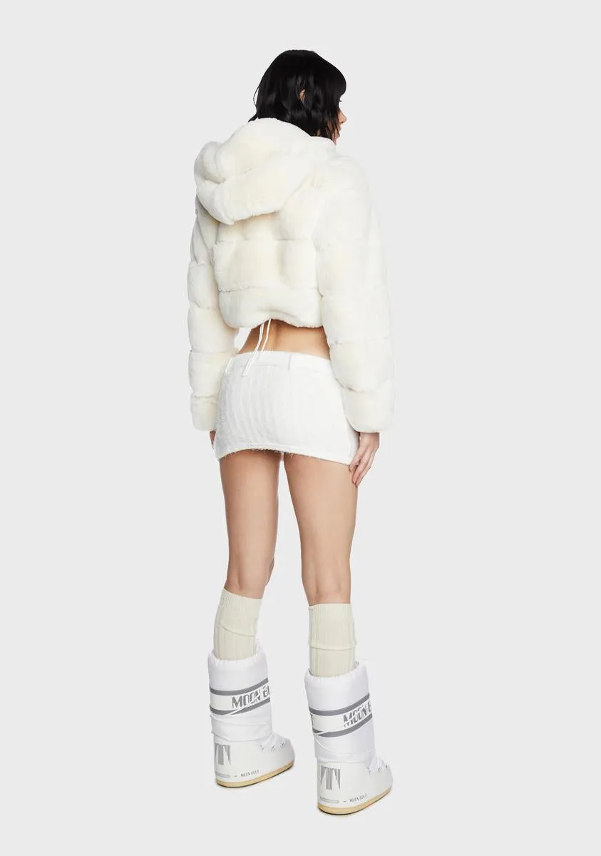 Diamond Dust Faux Fur Jacket