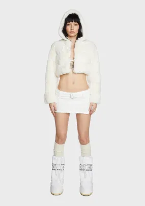 Diamond Dust Faux Fur Jacket