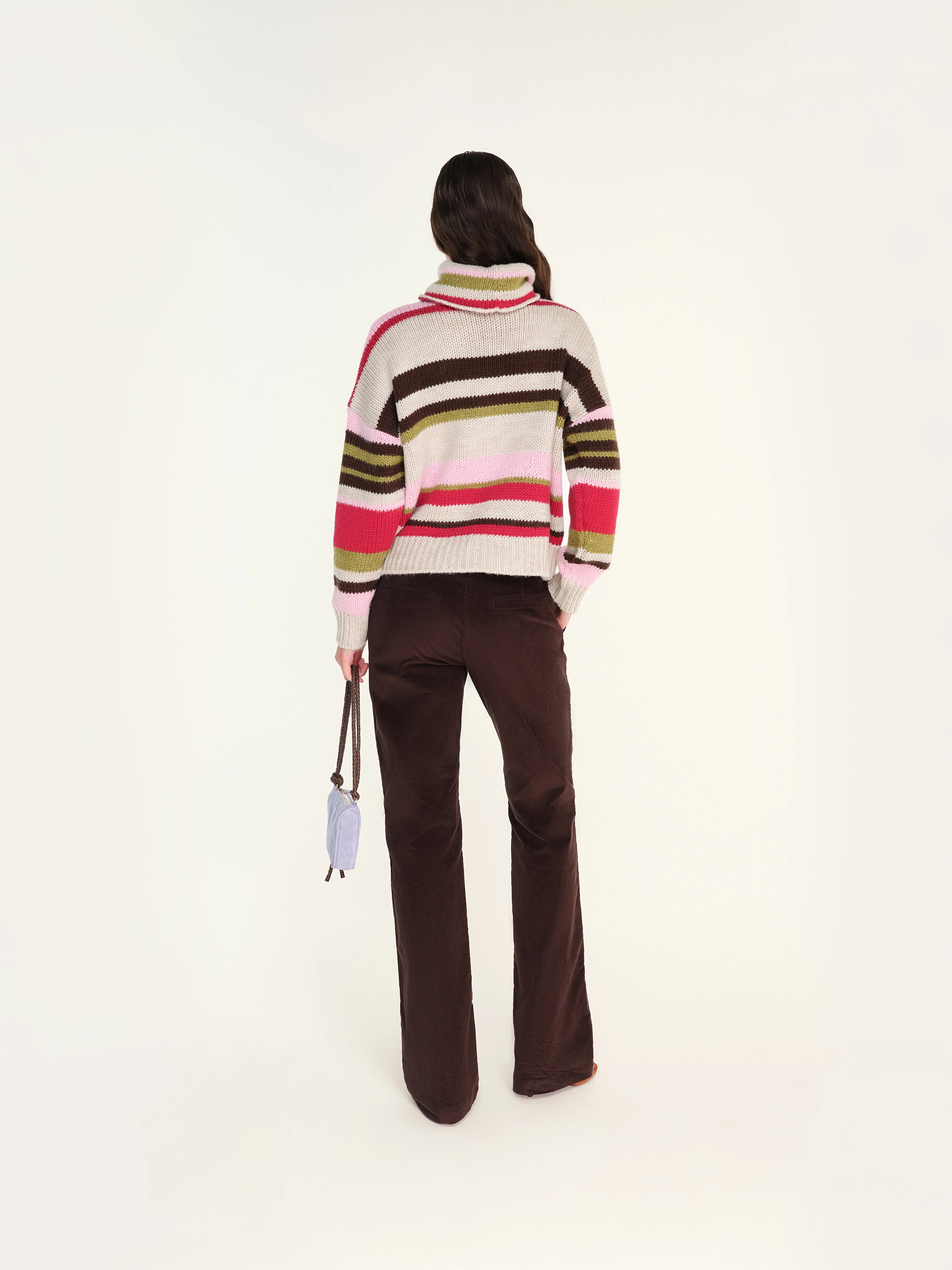 DOMNA - Striped knit turtleneck sweater