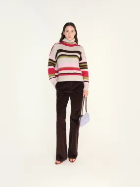 DOMNA - Striped knit turtleneck sweater