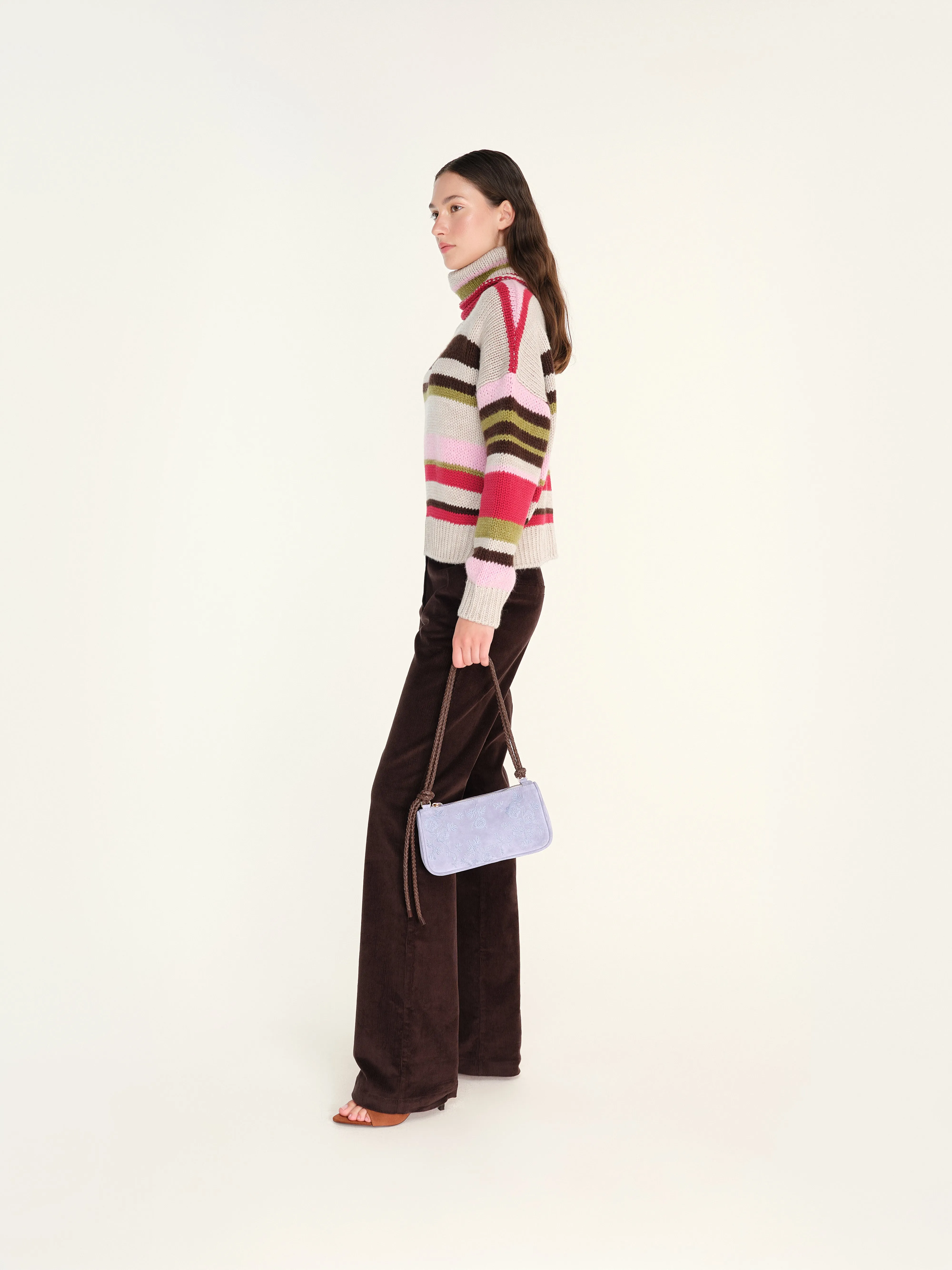 DOMNA - Striped knit turtleneck sweater