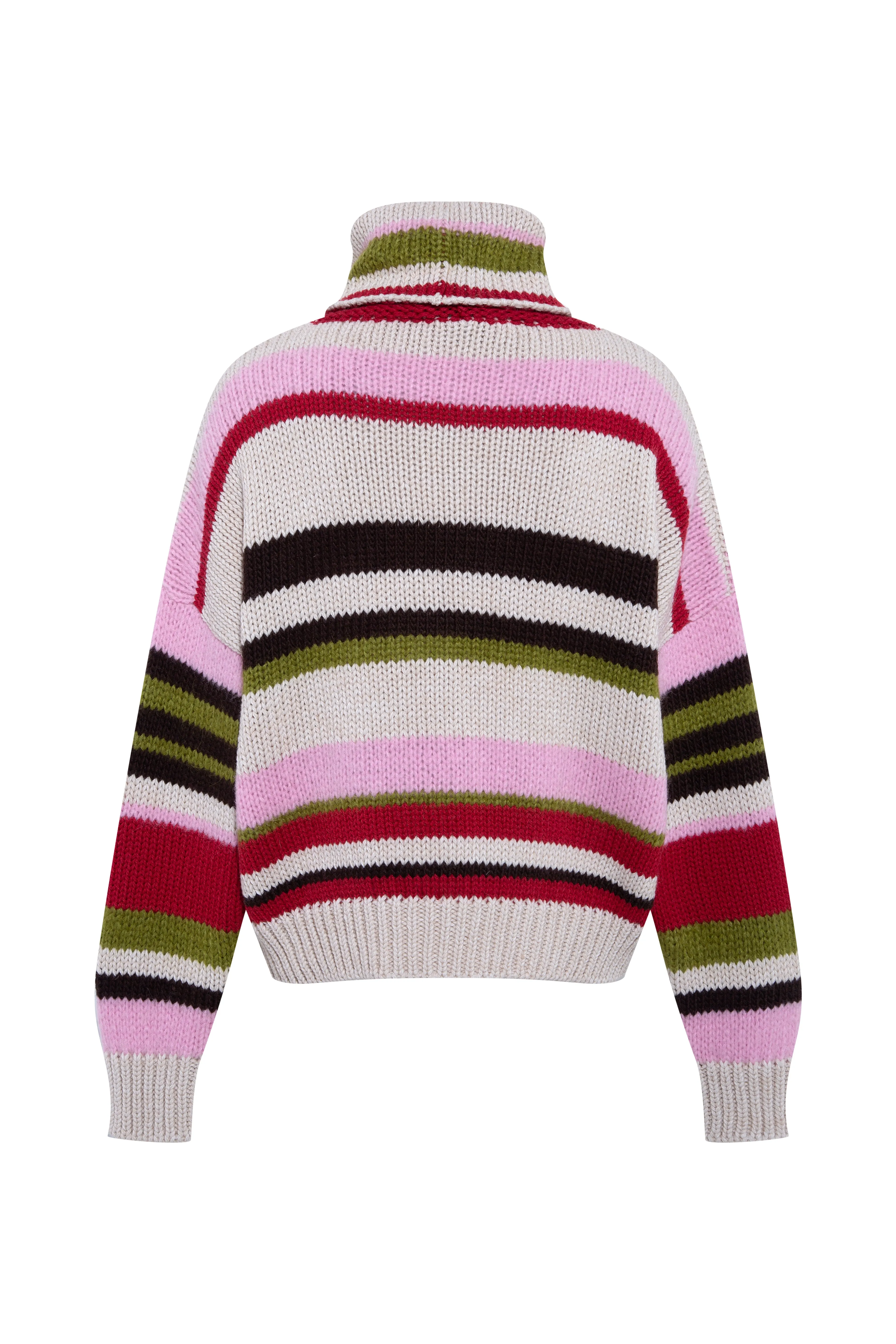 DOMNA - Striped knit turtleneck sweater