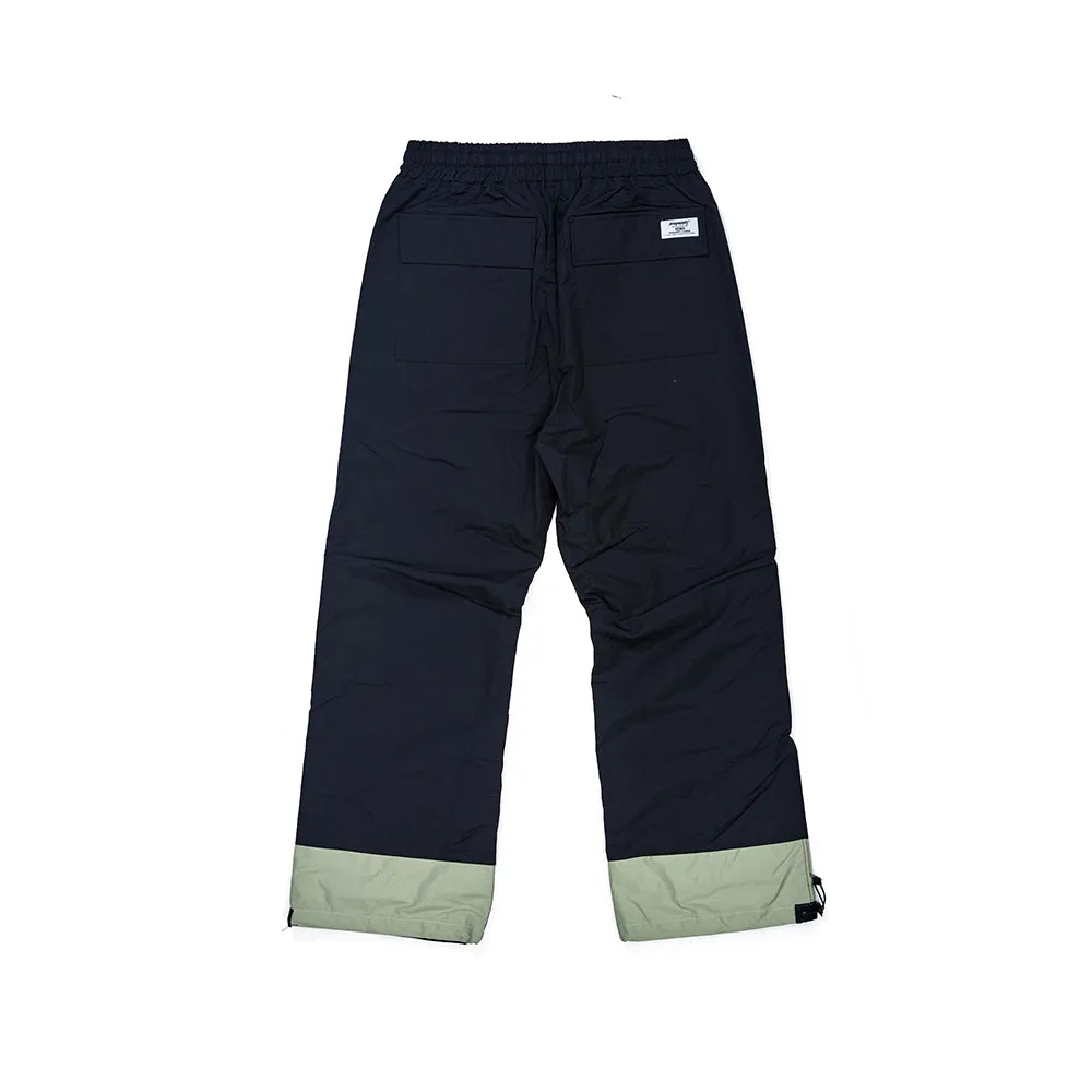 DOUBLE BOX TRACK PANTS BLACK / OLIVE