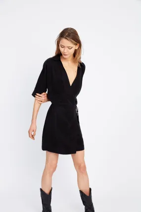 ECLIPSE WRAP DRESS | BLACK