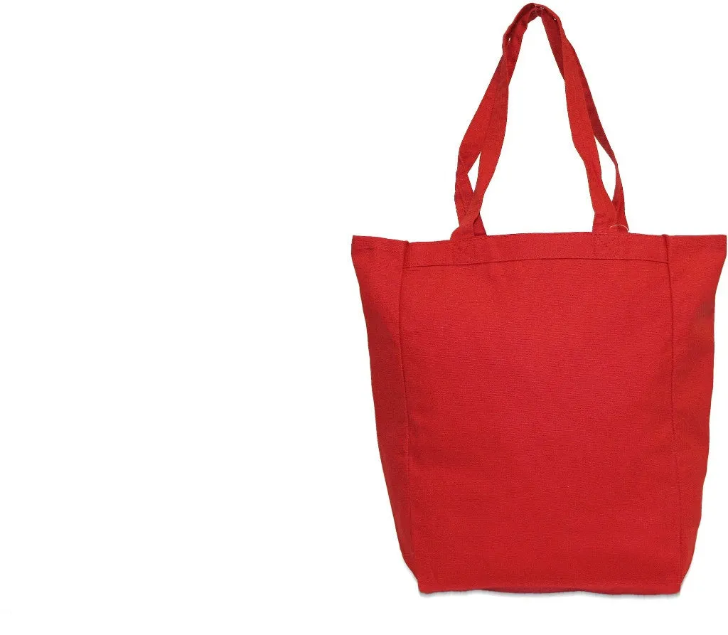 eco friendly allison recycled canvas tote - red Case of 72