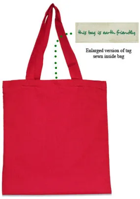 eco friendly amy cotton canvas tote - red Case of 72