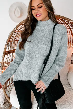 Endless Snuggles Turtleneck Sweater (Heather Grey)