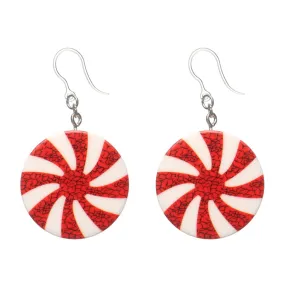 Exaggerated Peppermint Candy Dangles Hypoallergenic Earrings for Sensitive Ears Made with Plastic Posts