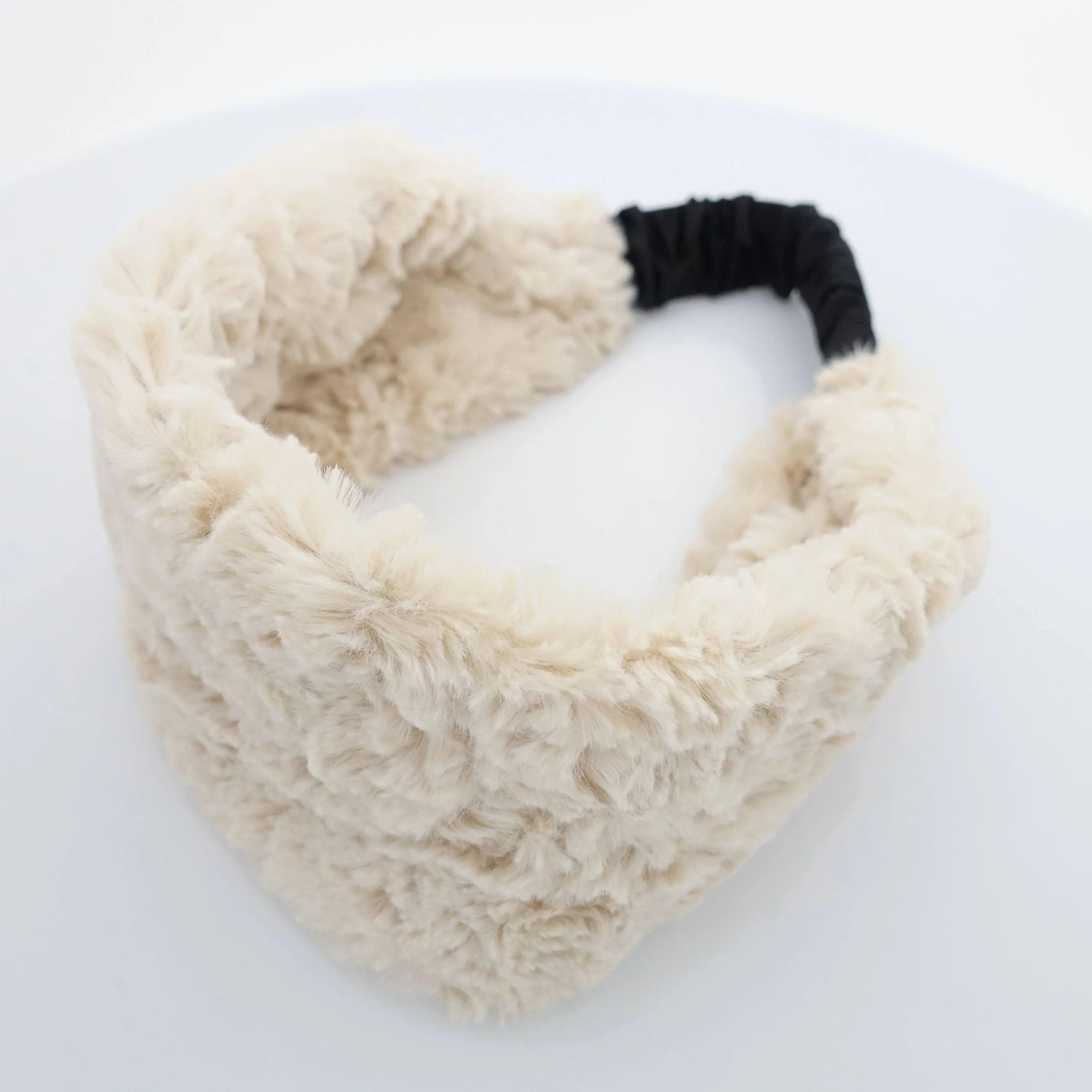 Fabric Fur fashion headband Winter Fashion Hair turban Elastic Headband for Women