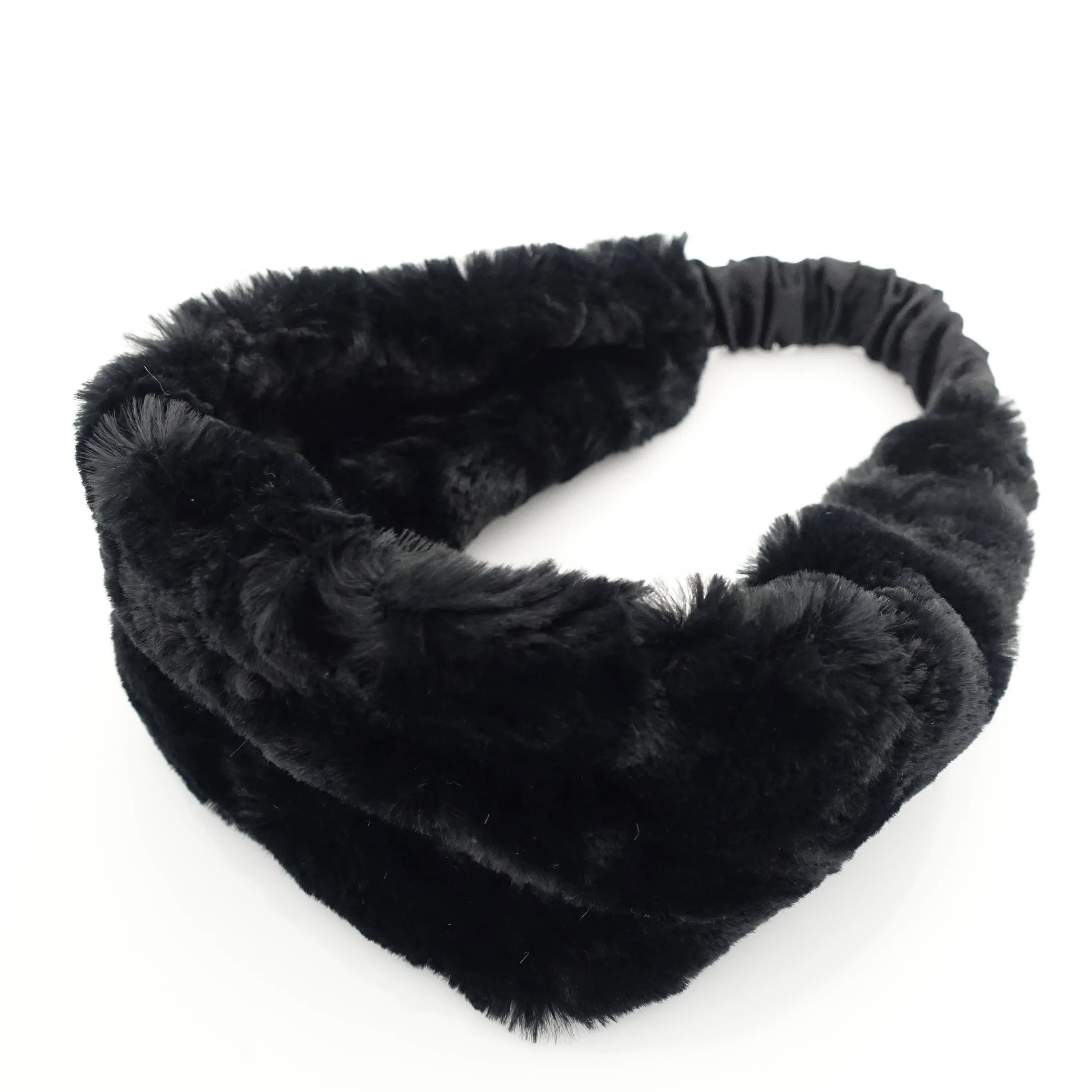 Fabric Fur fashion headband Winter Fashion Hair turban Elastic Headband for Women