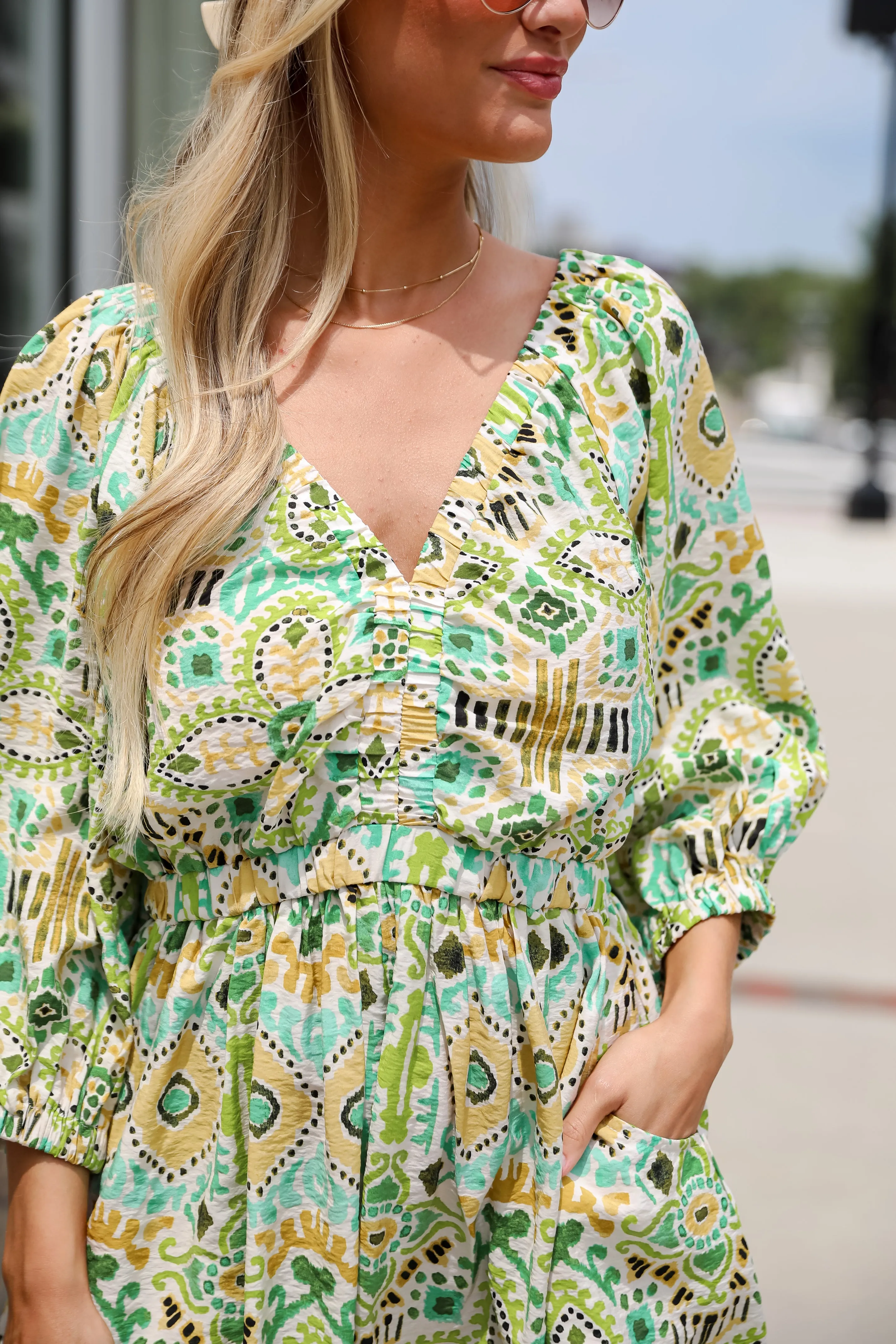 FINAL SALE - Preciously Adored Green Romper