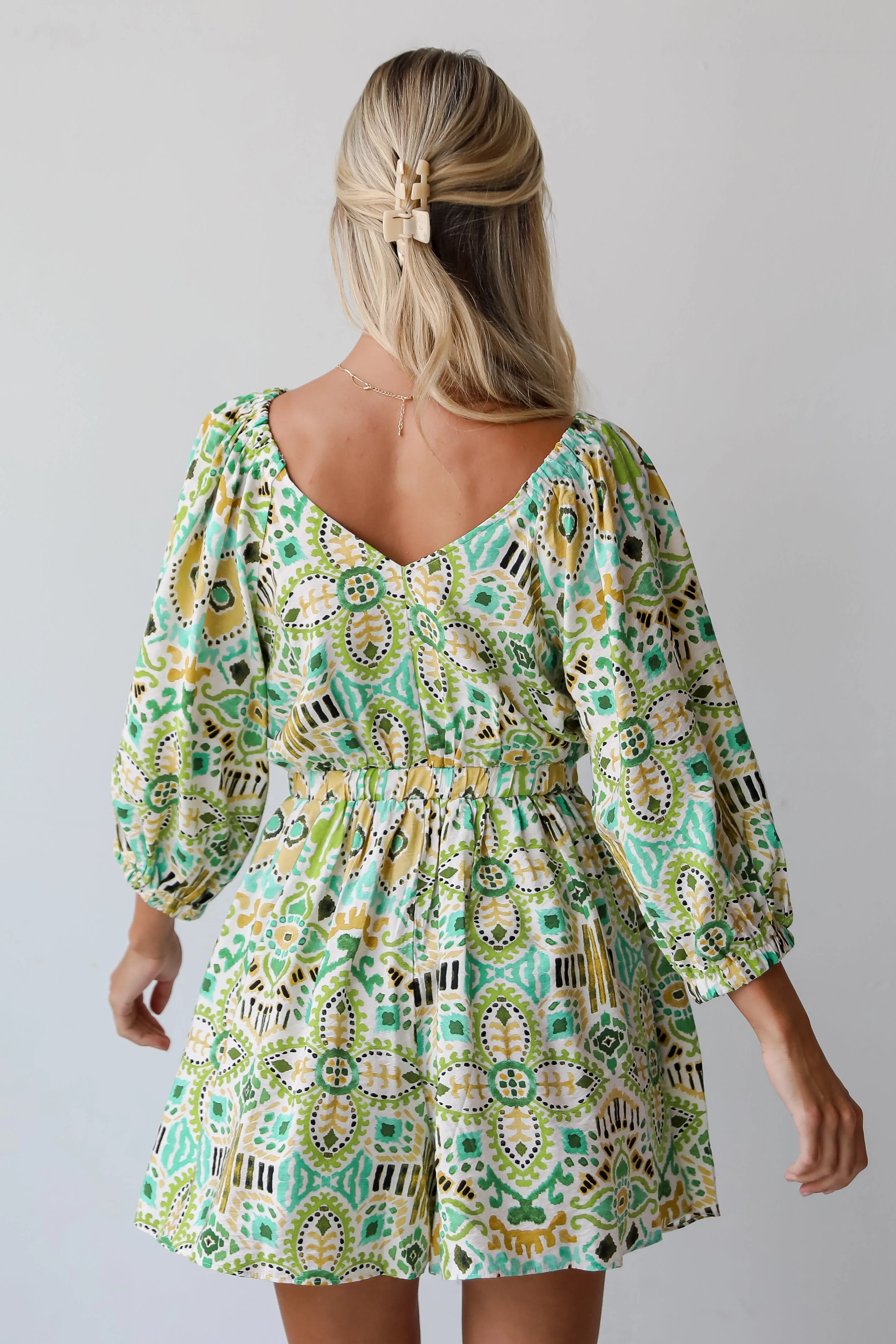 FINAL SALE - Preciously Adored Green Romper