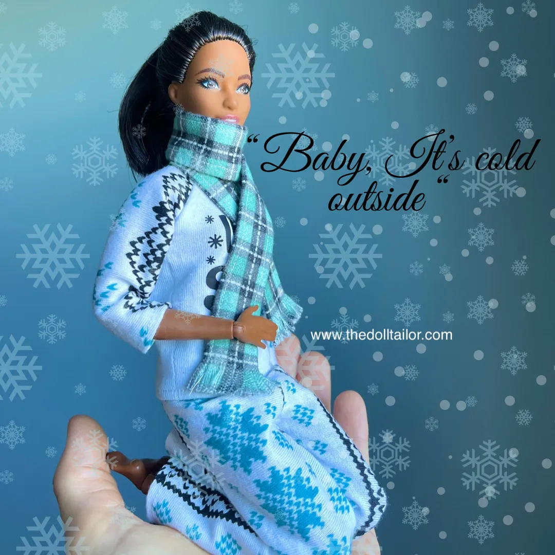 Flannel scarves winter scarf for fashion dolls