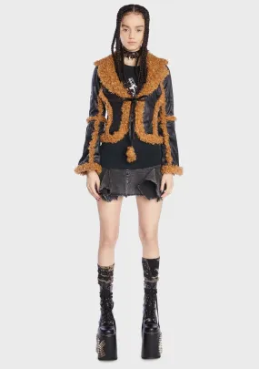 Fuzzed Out Faux Fur Jacket