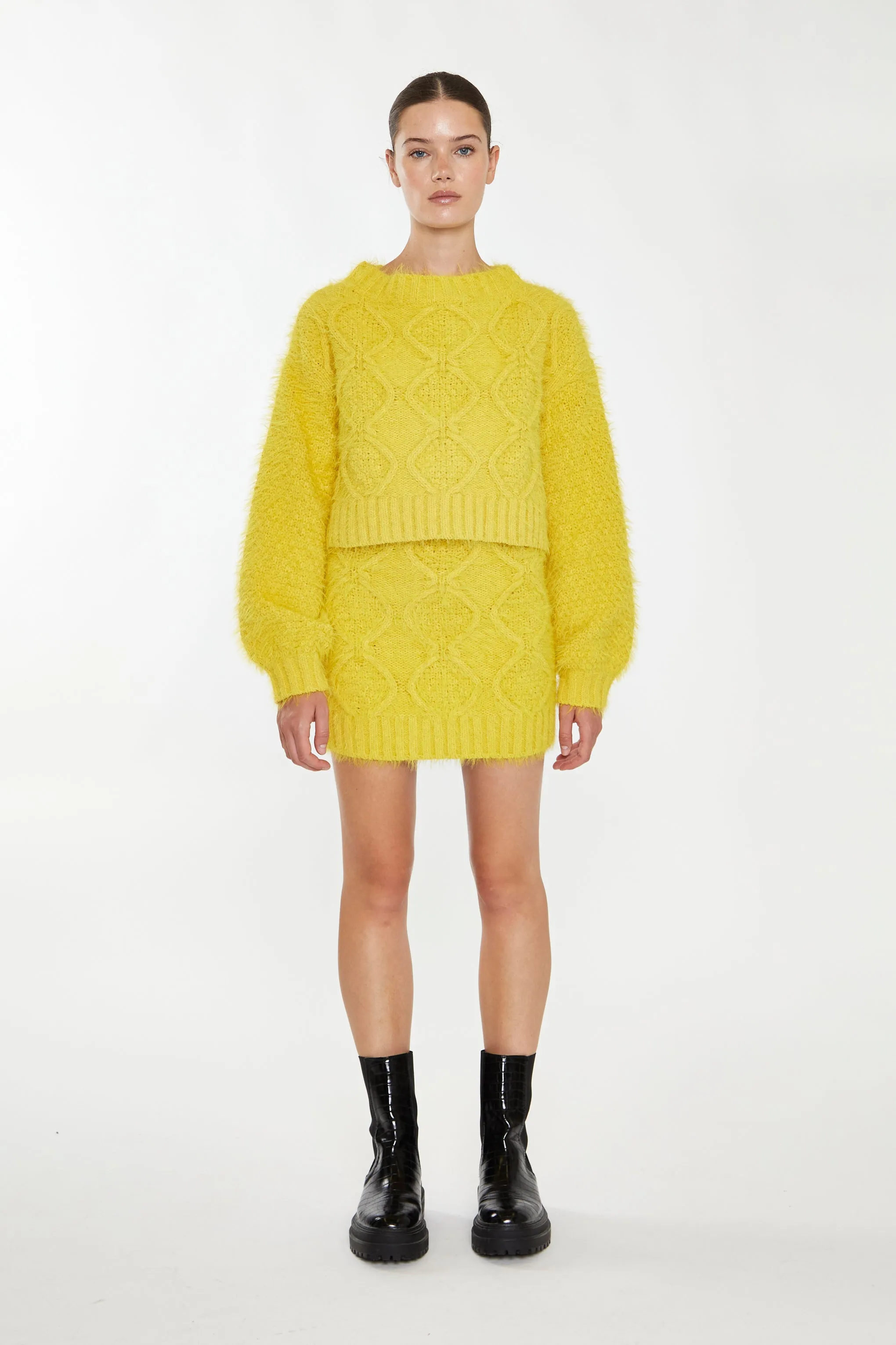 Glamorous Mustard Knit Long Sleeve Jumper