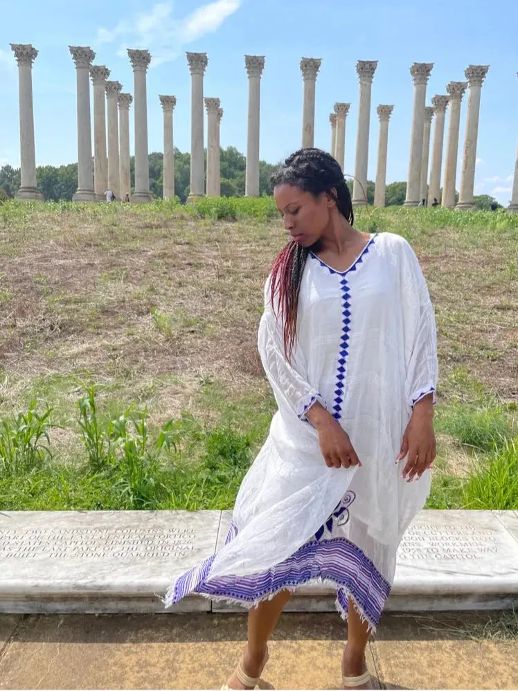 Gorgeous Ethiopian Coffee Dress with a Blend of Tradition and Modern Elegance Habesha Dress