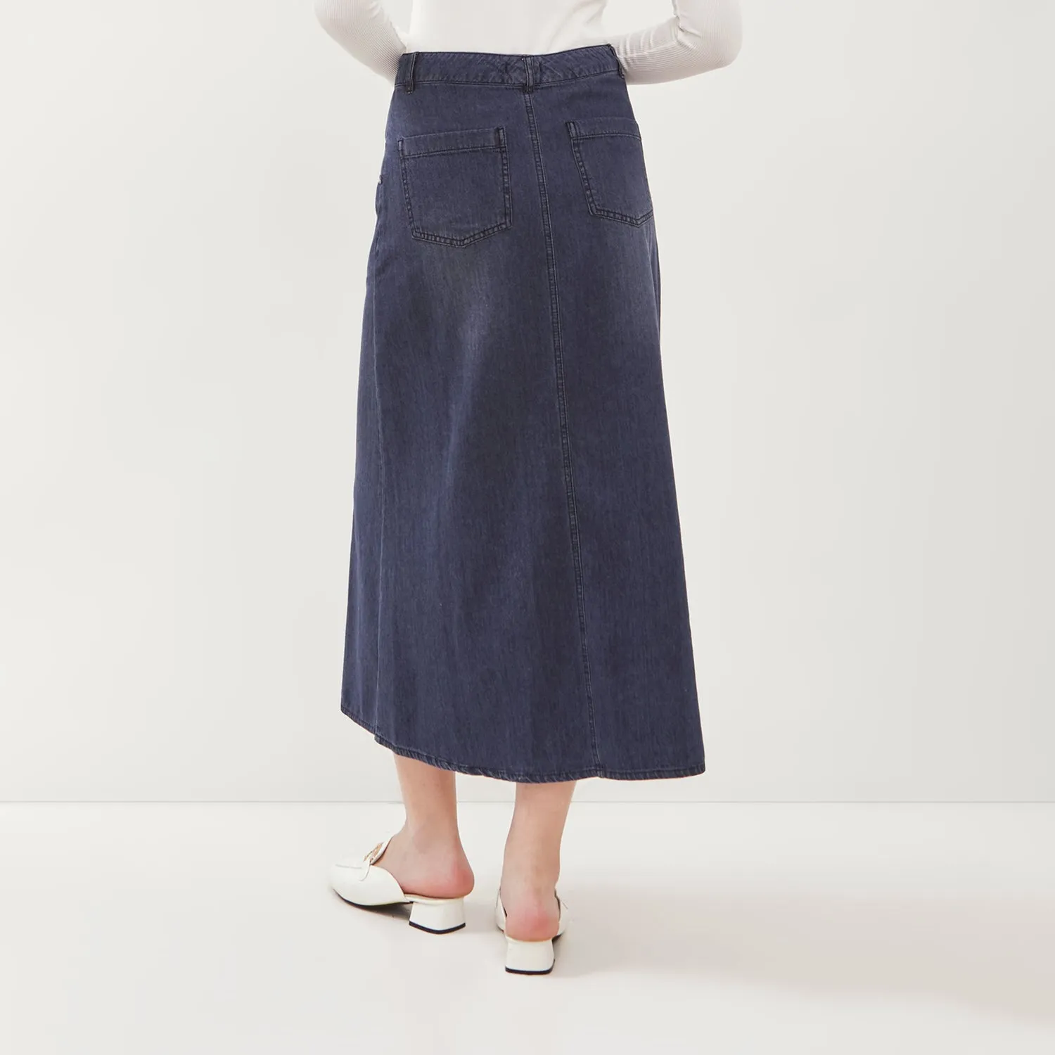 GRAPHIS Denim A-Line Maxi Skirt