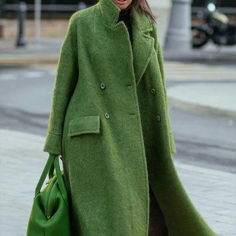 Green Woolen Overcoat