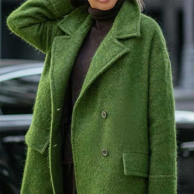 Green Woolen Overcoat