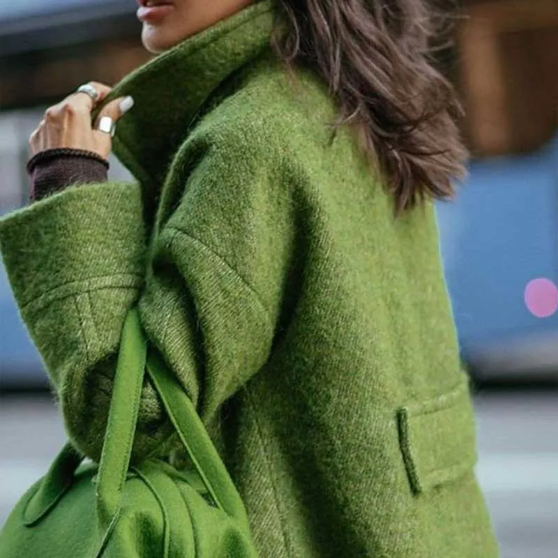 Green Woolen Overcoat