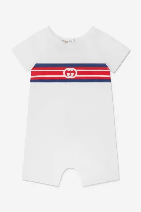 Gucci Baby Boys Cotton Jersey Logo Romper