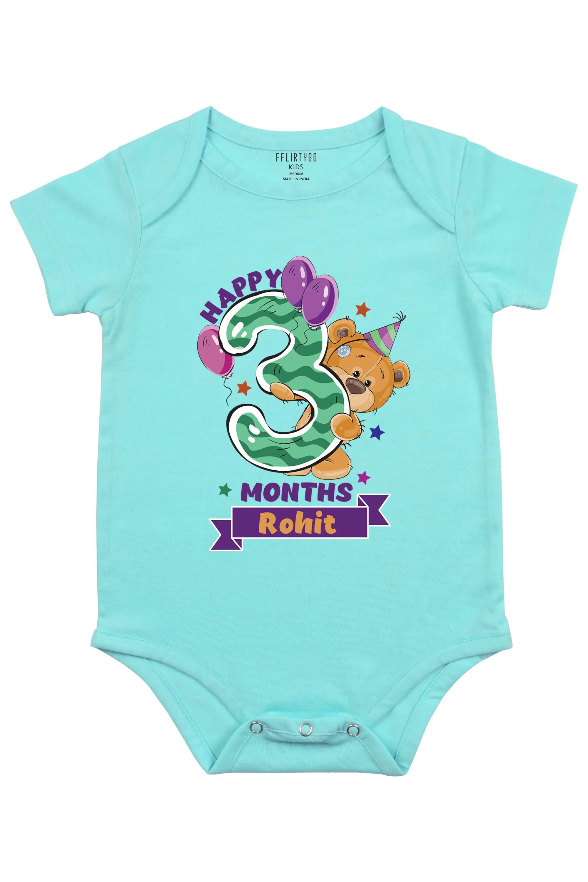 Happy 3 Months Baby Romper | Onesies w/ Custom Name