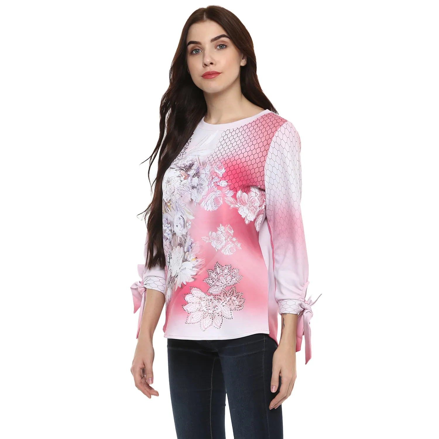 High Street Fashion Floral Printed Top(Winter)