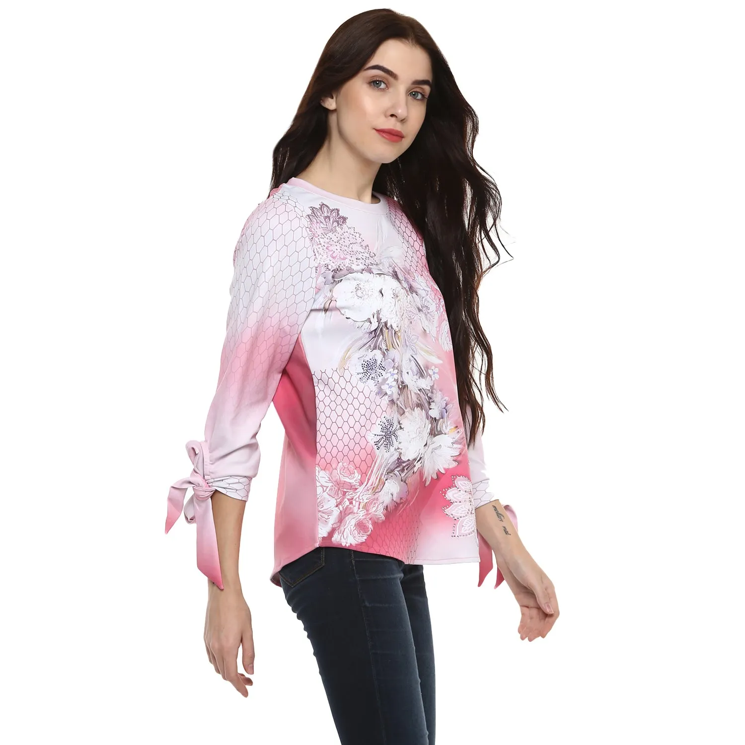 High Street Fashion Floral Printed Top(Winter)