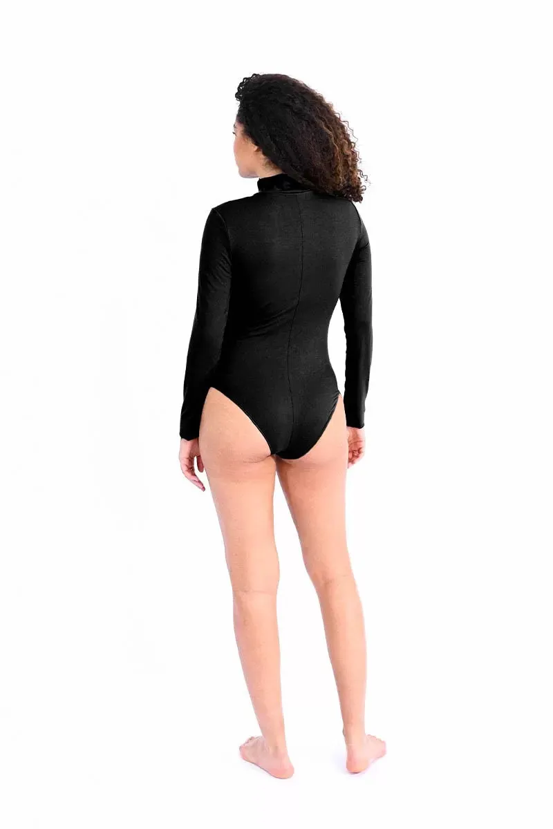 Highneck Bodysuit in Black