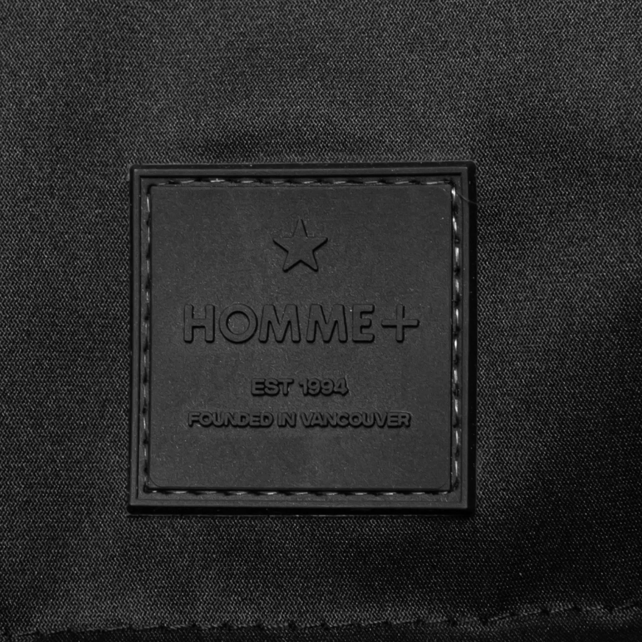 HOMME  Short Puffer Black/Black Patch