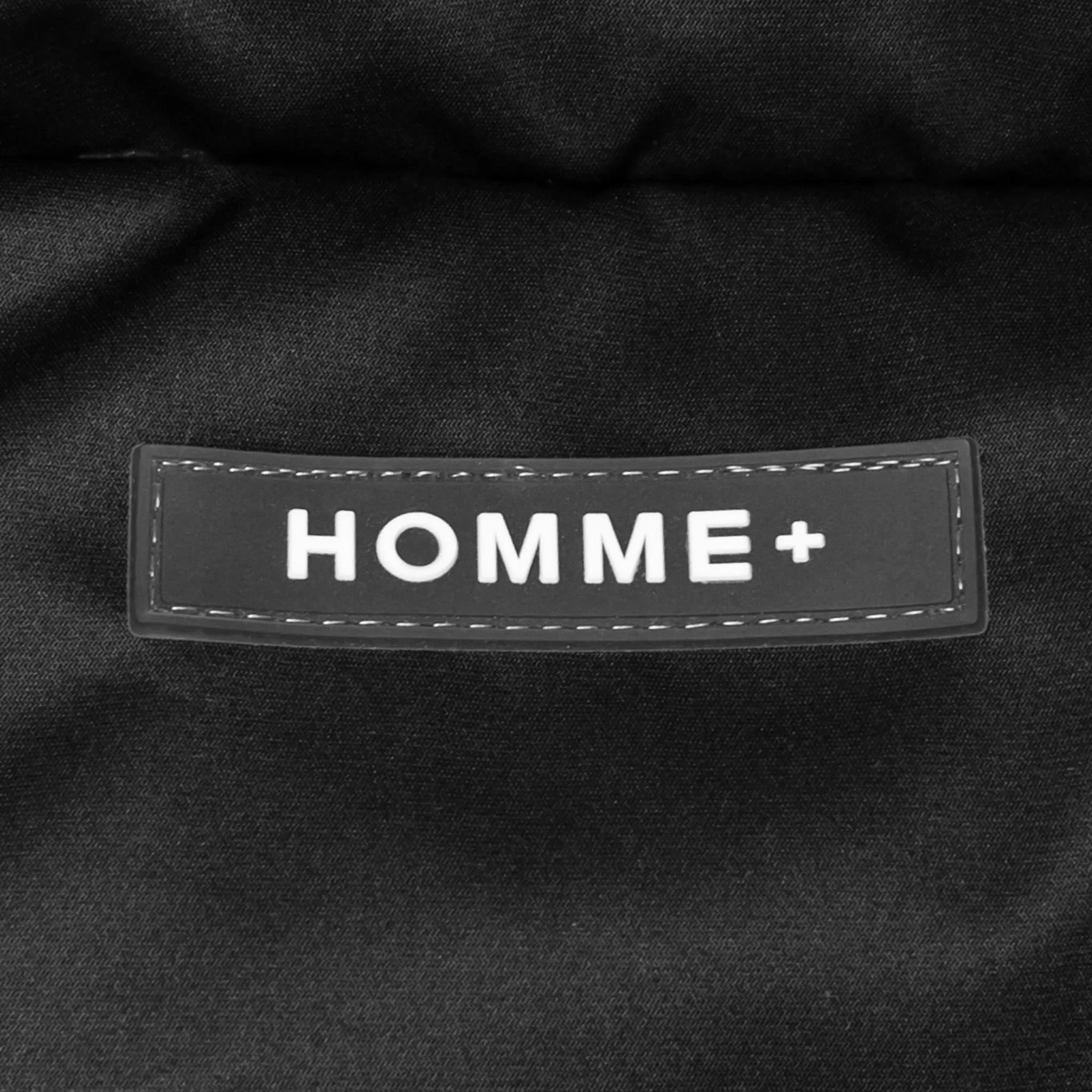 HOMME  Short Puffer Black/Black Patch