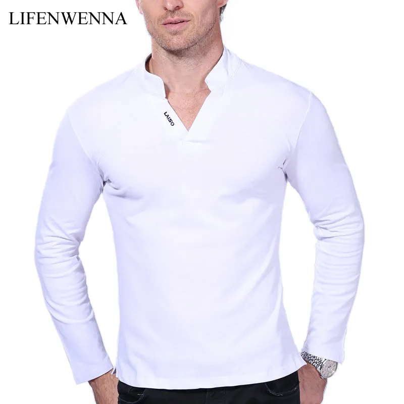 Hot Sale New 2017 Fashion Brand Men Polo shirt Solid Color Long-Sleeve Slim Fit Shirt Men Cotton polo Shirts Casual Shirts 5XL