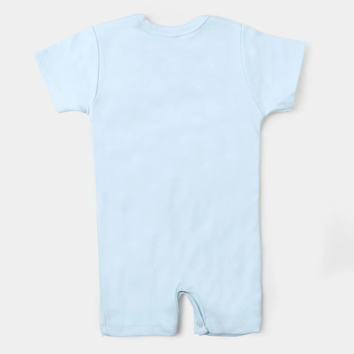 Infant Boys Knitted Romper Happy Family - Sky Blue