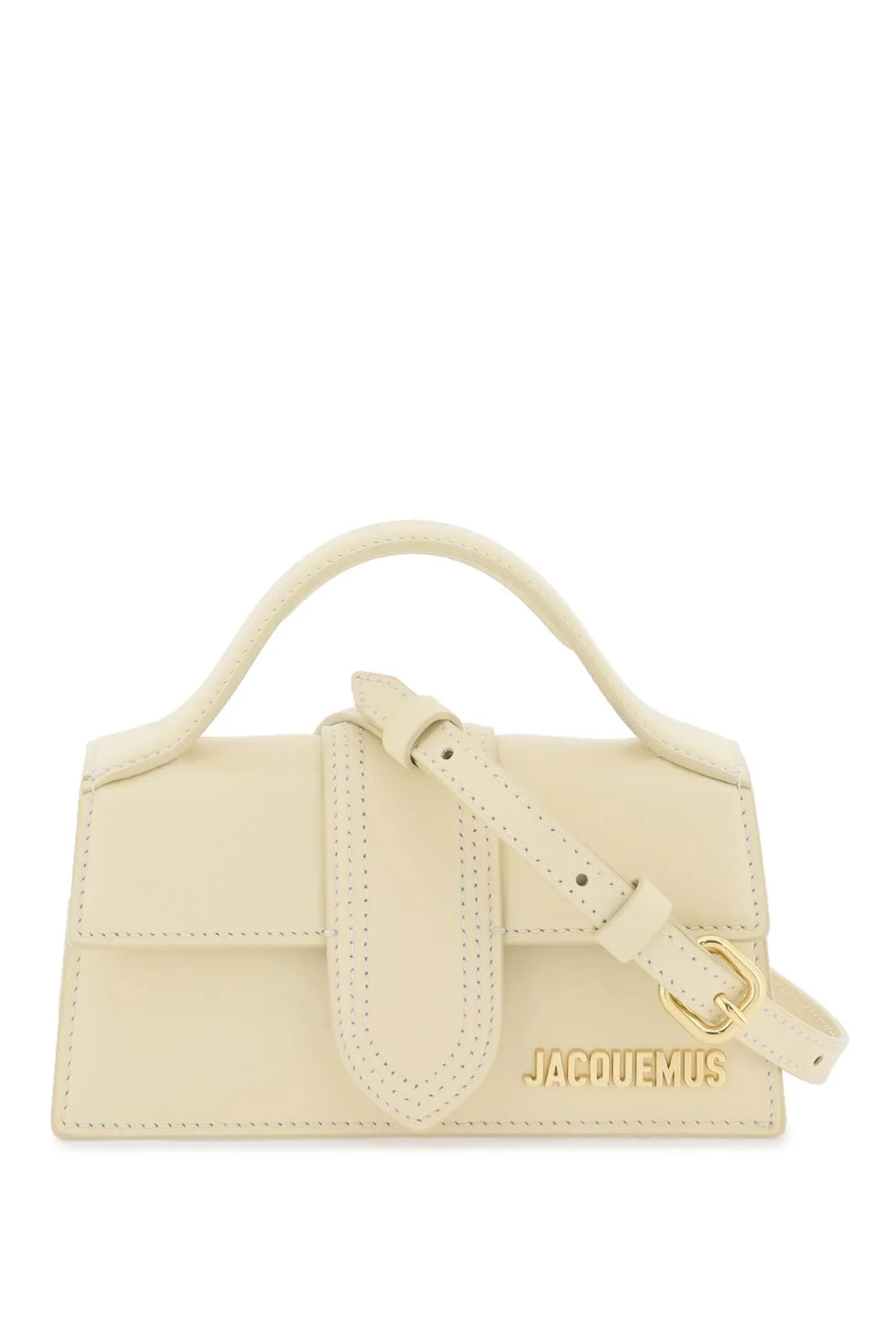 JACQUEMUS Elegant Beige Leather Mini Crossbody Bag