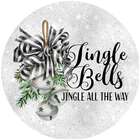 Jingle Bells, Holiday Sign, Wreath Center, Wreath Attachment