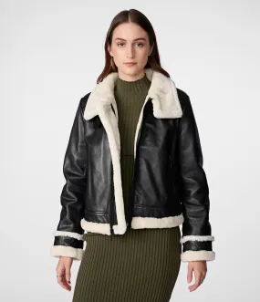 Jodi Leather Shearling Jacket