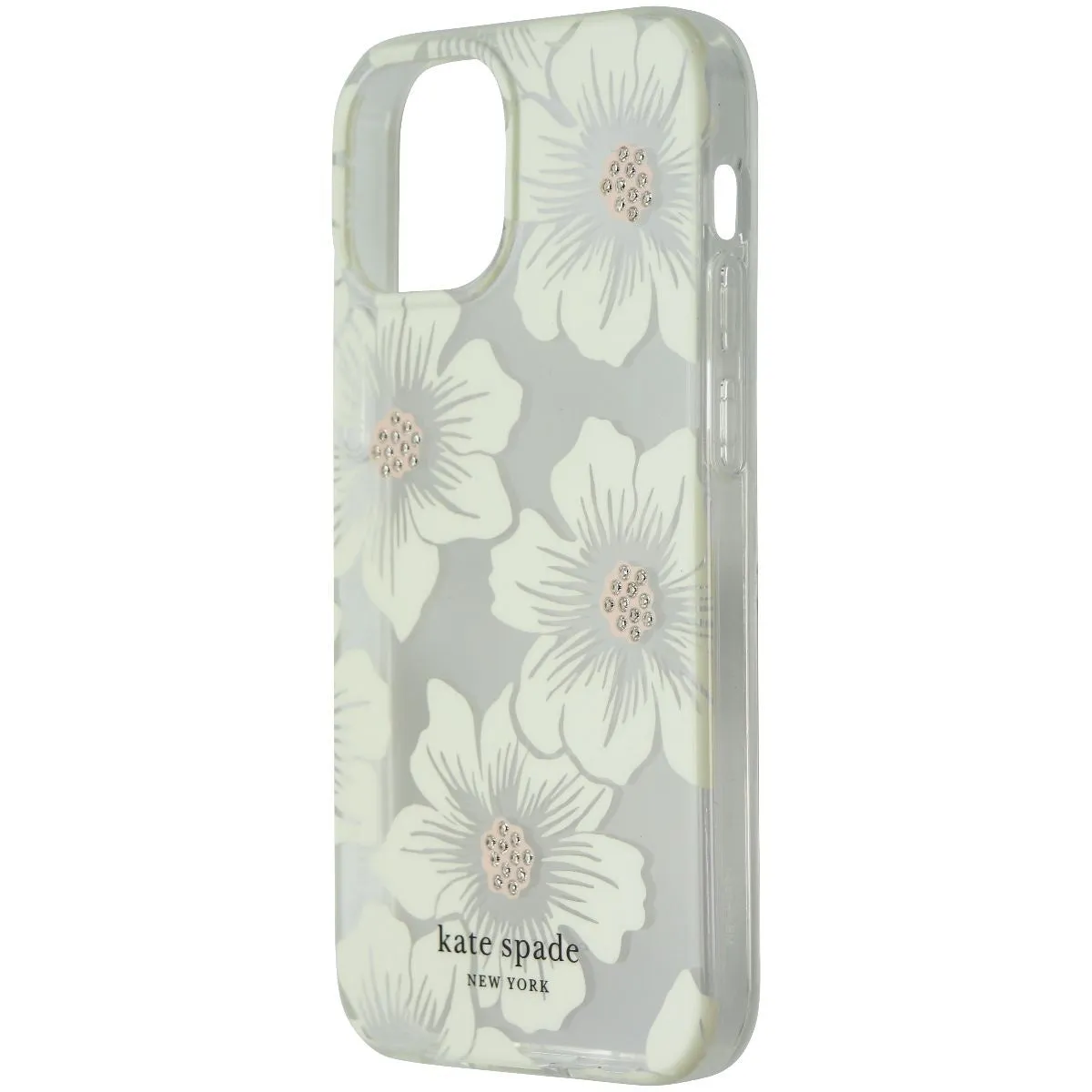 Kate Spade Protective Hardshell Case for iPhone 13 mini - Hollyhock Floral Clear