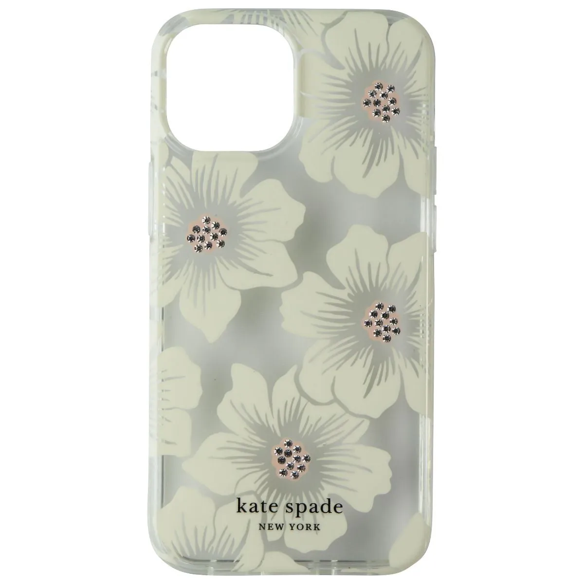 Kate Spade Protective Hardshell Case for iPhone 13 mini - Hollyhock Floral Clear