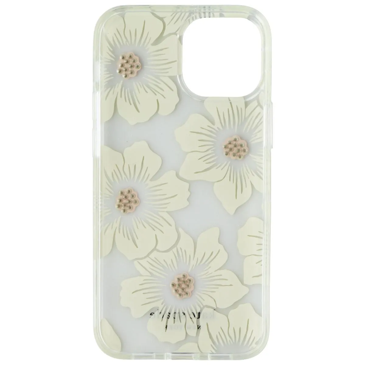 Kate Spade Protective Hardshell Case for iPhone 13 mini - Hollyhock Floral Clear