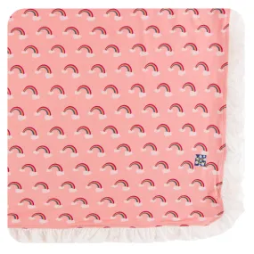 KicKee Pants Blush Rainbow Ruffle Toddler Blanket