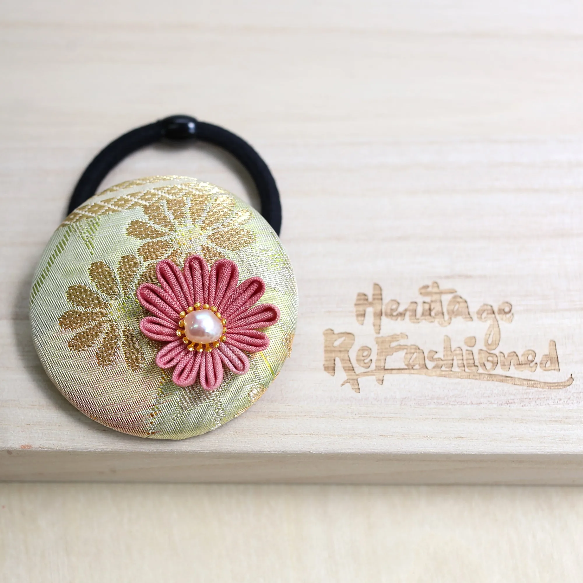 Kimono Silk Flower Hair Tie | Chrysanthemum