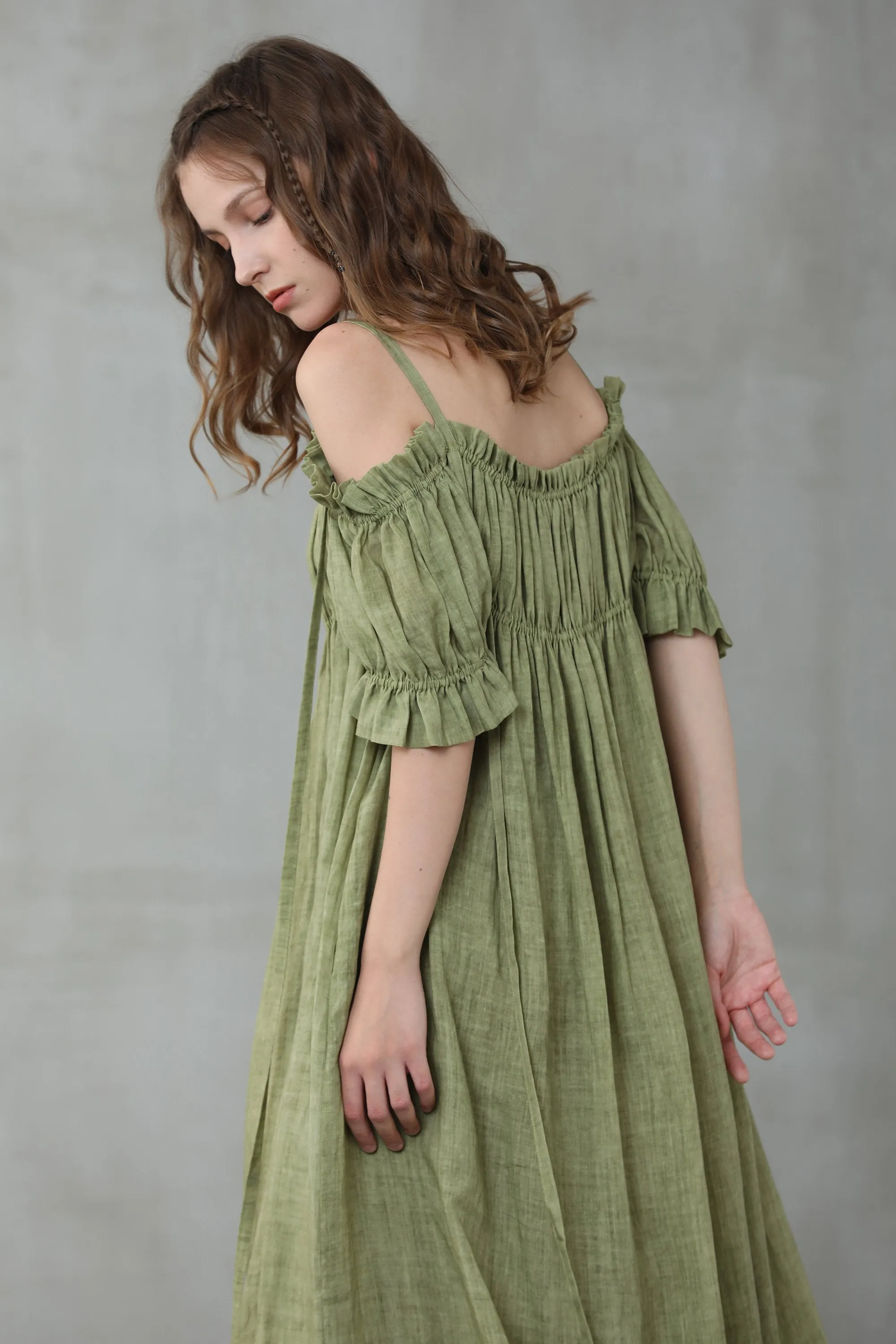 La Luna 11 | off shoulder linen dress