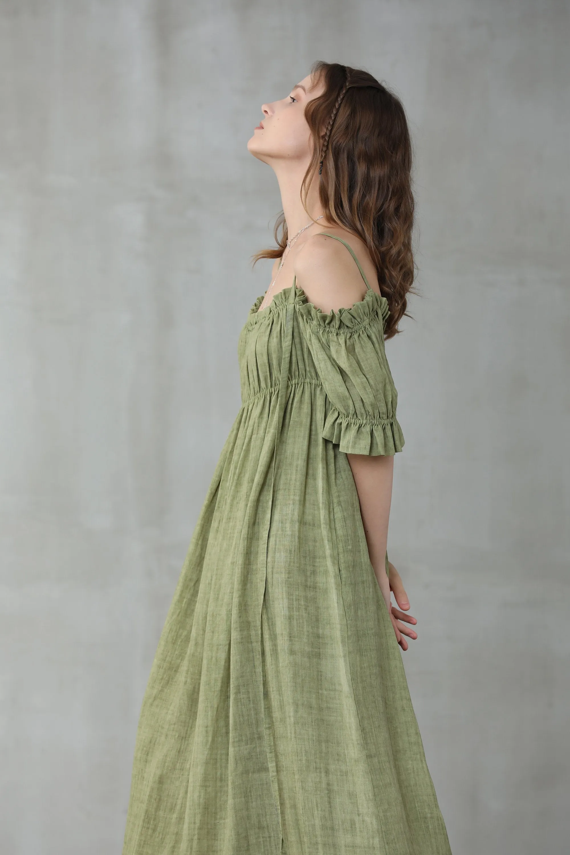 La Luna 11 | off shoulder linen dress